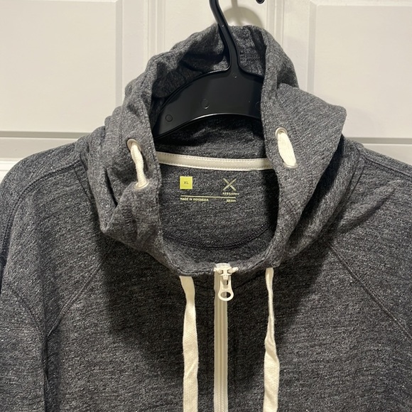 NWT Hoodie Jacket Full Zip heather Charcoal Gray Women’s Size XL unisex - Picture 2 of 6